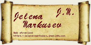 Jelena Markušev vizit kartica